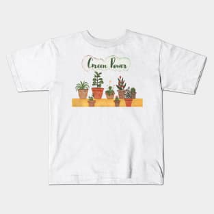 Green power pots Kids T-Shirt